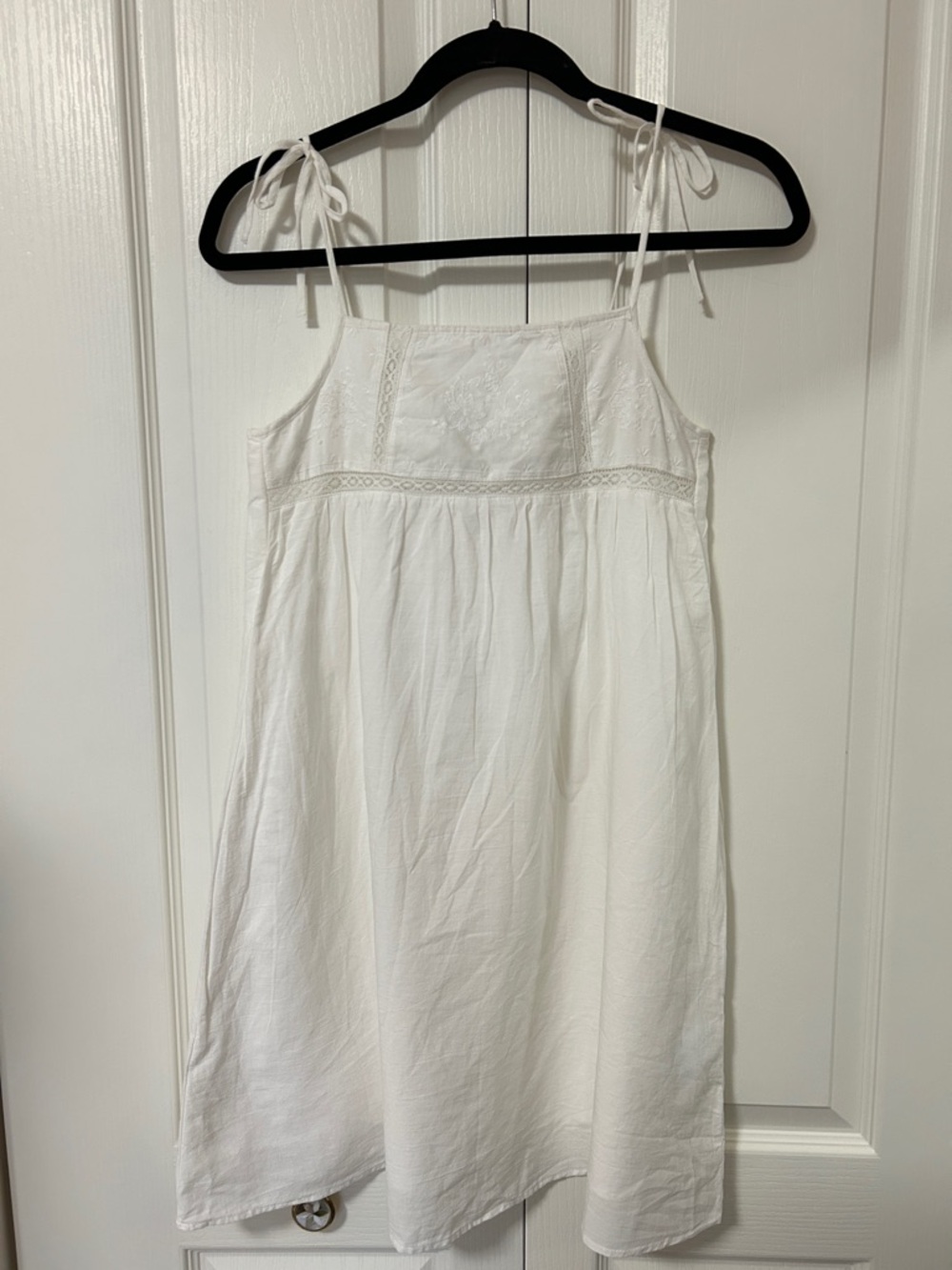H&M White Tie-Shoulder Sundress